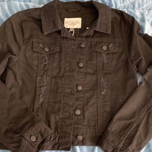 Distressed black jacket
